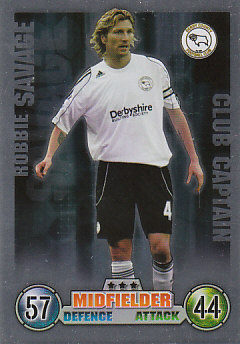 Robbie Savage Derby County 2007/08 Topps Match Attax Update Club Captain #C07